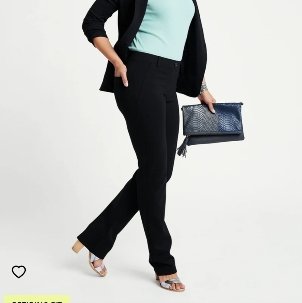 BETABRAND Dress Yoga Pants Black Classic Straight, sz Large Petite